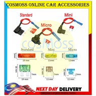 Car Motor Fuse Blade Style Fuse Adapter Cable Add-A-Circuit Fuse Holder