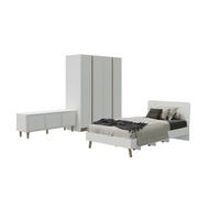 Koncept Furniture ชุดห้องนอน เตียง 3.5 ฟุต KC-PLAY รุ่น NORDIS-07 สีขาว