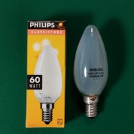 $14/個 飛利浦 小螺絲頭 燈膽 60W 💡 細螺絲頭 奶白光 蠟燭 椒形 磨砂 烏絲 灯泡 PHILIPS Frosted Matt Pearl Classic Tone E14 SES Cand