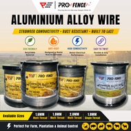 ProFence Aluminium Alloy Wire Electric Fence Wire Aluminium Wire Wayar Tali Pagar Elektrik Pagar Ele