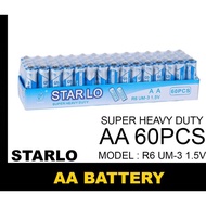 AA BATTERY STARLO SUPER HEAVY DUTY R6 UM-3 1.5V (60 PCS)