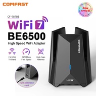 COMFAST WiFi7 USB Adapter BE6500 2.4G&5G&6G Tri-band USB3.0 Dongle 6452Mbps Network Card Free-Drive 