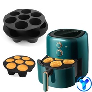 YAP High Quality 7 Holes Airfryer Silicone Pot Muffin Cake Cup Mold Baking Pan for Pastry Microwave 