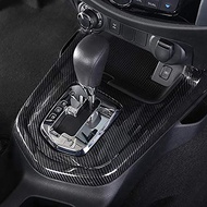 2X Carbon Fibre for Navara NP300 2016-2019 Car Gear Shift Knob Frame Panel Decoration Cover Trim Sti