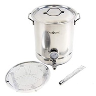 GasOne 64QT - 16 gallon Stainless Steel Home Brew Pot Brew Kettle Set 40 Quart TRI PLY Bottom for Be