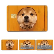 Puppy Creative Pattern Credit Card Sticker Anti-Fingerprint Anti-Scratch Waterproof Debit Card Trans