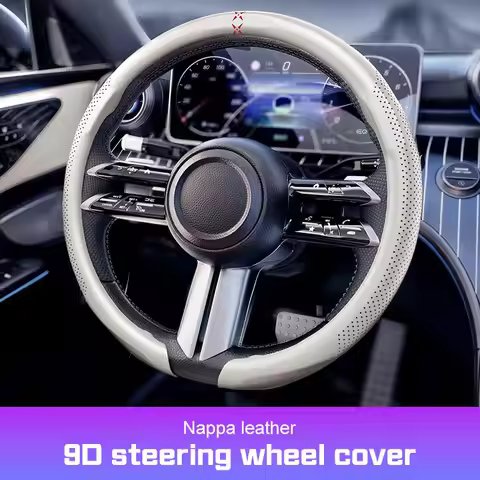For Peugeot 2008 3008 4008 5008 308 408 508 Citroen C1 C2 C4 C6 C7 Car Steering Wheel Cover Leather 