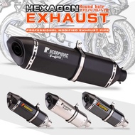★ Motorcycle modified exhaust Spring Breeze 250 800MT CB400X Excelle round tail hexagonal carbon fi