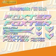 ◆♀Foxter Oil Slick bike Vinyl Stickers