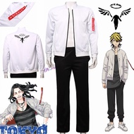 `Anime Tokyo Revengers Keisuke Baji Kazutora Hanemiya Cosplay Angel Valhalla Jacket Baseball Coat Pa