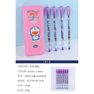 [A-H888] BOX of 12 Scented Grape Ink Gel Pens 0.38mm Nib Thoru/ Tforu Doreamon AH888 / VS999 (Blue, 