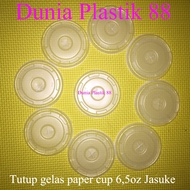 @50PC TUTUP JASUKE plastik gelas kertas PAPER CUP 6,5oz jagung JASUKE pop corn (TUTUPNYA SAJA)