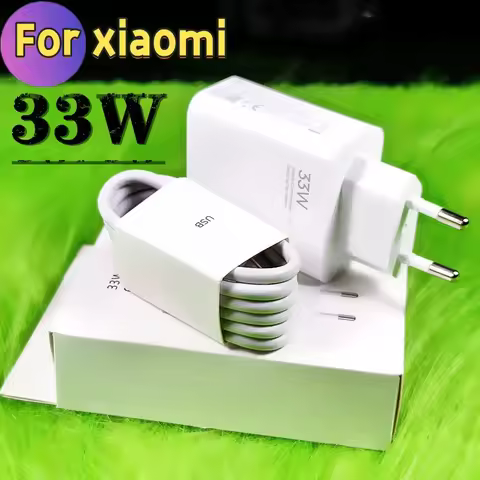 Xiaomi 33W Fast Charger EU Turbo Charge 2M 1.5M Type C Cable For Mi 10 9 10T Lite POCO X3 NFC Redmi 