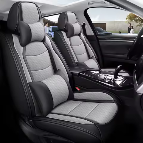 QX.COM Full Coverage Eco Leather Auto Seats Covers PU Leather Car Seat Cover For Toyota Corolla Vers