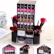 Storage Rack Black Desktop Lipstick Rack Acrylic Cosmetic Storage Box Cross-Border Rotating Hot Sale