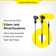 Baseus Encok HZ20 In-ear Wired Earphone Hi-Res 3.5mm Jack With Mic Wired Headphones