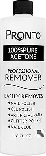Pronto 100% Acetone Nail Polish Remover - Gel Polish Remover for Nails | Acetone Nail Polish Remover