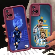 A-3 Messi Case for VIVO Y02t Y21 Y02a Y33s Y02 Y21a Y21e Y21s Y33t Wine Red