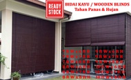 Bidai Kayu 7 Kaki until 10 Kaki - Outdoor Wooden Blinds Bidai Kayu Meranti Wooden Blinds -  Tahan Pa