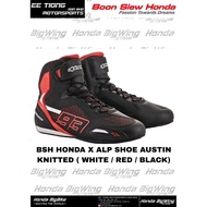 BSH HONDA X ALPINESTAR SHOE AUSTIN KNITTED (WHITE / RED / BLACK) SIZE (US 7.5 / 8.5 / 11/11.5) OFFER