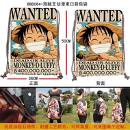 School Bag Drawstring Backpack Bag Foreign Trade Anime Hot Sale Anime Wanted One Piece BBD064 Luffy 