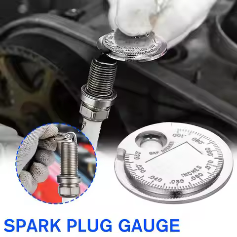 1 Pcs Spark Plug Gauge Measurement Tool 0.06-0.24cm/0.02-0.09in Range Coin-Type Car Spark Plug Measu