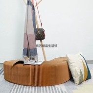 Paper Art Multi-Functional Creative Folding Crepe Paper Stool Multi-Person Bench Kraft Paper Stool Wind Piano Stool Paper Sofa