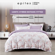 Epitex (w/o Quilt Cover) 1200TC Hybrid Botanic Silk Bedsheet | Tencel Cotton Fitted Sheet