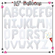 【16” belon huruf abjad putih】 white alphabet aluminum film balloon decoration 16寸白色英文字母铝膜气球场地布置装扮