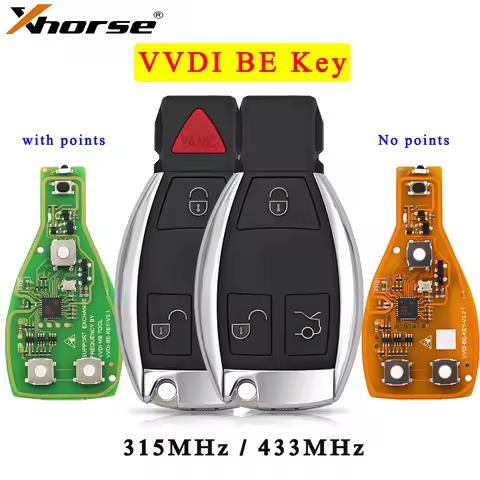 Xhorse VVDI BE Key Pro Improved Version XNBZ01 XNBZT1GL with Smart Key Shell 3/4 Button for MB for V