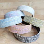 Wide tweed headband BD001