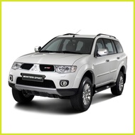 ∨ ☇◑ ▽ Montero 2009 up to 2015 ( GTV Spoiler ) Flat Black No Drill Clip-Type