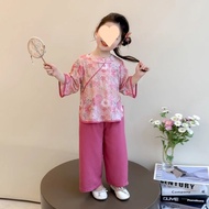 女童套装夏季2025新款儿童古装新中式两件套女宝宝夏装Girl's Set Summer 2025 New Children's Ancient20260404