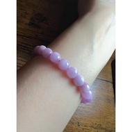 Light purple and pink Kunzite stone bracelet with round beads 8 mm_Jade_PU 4u nature_love and love