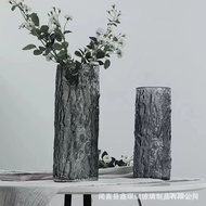 🚓Modern Minimalist Glacier Vase Flower Arrangement Dried Flower Water Cultivation Lucky Bamboo Glass Vase Gold Painting