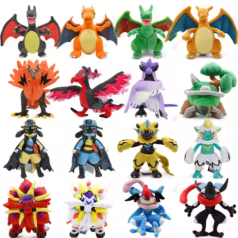 Pokemon Plush Shiny Gyarados Charizard Mega Rayquaza Hisuian Zorua Ho-Oh Lucario Butterfree Anime St
