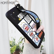 (พร้อมสายคล้องมือ) hontinga เคสโทรศัพท์ Samsung Galaxy Note 10 Lite /Note 10 Plus +/Note 10เคสลายการ์ตูนโดราเอมอนทรงสี่เหลี่ยมทำจากยางนิ่มเหลวดั้งเดิมเคสคลุมทั้งหมดเคสกล้องเคสโทรศัพท์แบบนิ่ม
