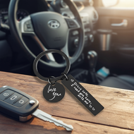 Keychain for Boyfriend Drive Safe Gift Stainless Steel