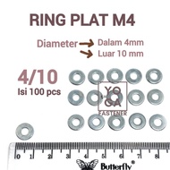100 pcs White M4Ring suitable for M4 bolts