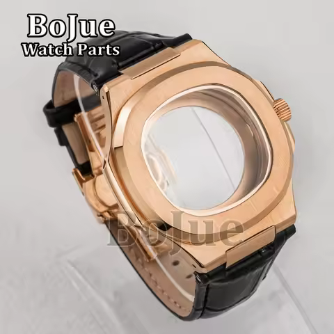 41mm NH35 Case Stainless Steel Leather Strap Band Sapphire Glass Parts Mod Nautilus For Seiko Nh35 N