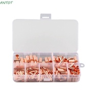 ANTOT 250Pcs Copper Tube Connector, Copper Material GT Tube Connector Terminal Copper Connector, Ter