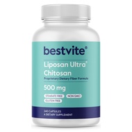 BESTVITE Liposan Ultra Chitosan 500mg (240 Capsules) - Patented Faster Acting Than Regular Chitosan 