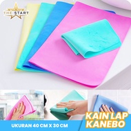 Kain Lap Kanebo Serat JUMBO 43cm x 32cm x 0.2mm - Kanebo Random Warna - Tanpa Tempat