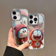 Cartoon Doraemon Clear Phone Case For ITEL A60 A60S  A70 A50 Casing Anti Fall Rhinestone Cover