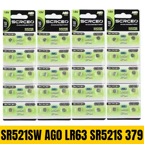 10-120pcs SR521SW AG0 Button Cell Battery LR63 SR521 SR521S 379 1.5v Alkaline Batteries for Flashlig