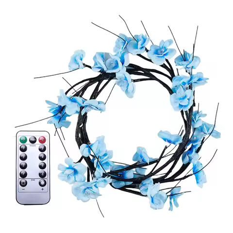 Flower String Lights with Remote Control Artificial Flower Vine Light Bendable DIY Fairy Light USB P