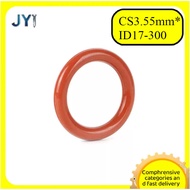 Red silicone O-ring sealing ring CS3.55mm*ID17-300mm waterproof ring high temperature resistant seal