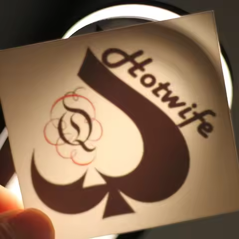 Hotwife Queen of Spades" Temporary Tattoos