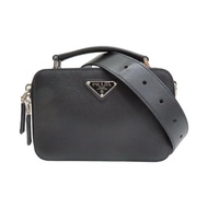 黑色 牛皮 Brique 肩背包【PRADA 普拉達】 2VH070
