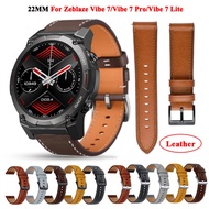 22mm Replacement Wrist Watch Straps For Zeblaze Vibe 7 Pro/Lite Stratos2/3/GTR 2 Smartwatch Leather Band GTR2 Watchband Bracelet